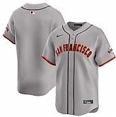 Men's San Francisco Giants Blank Gray Away Limited Stitched Baseball Jersey Dzhi,baseball caps,new era cap wholesale,wholesale hats